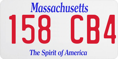 MA license plate 158CB4