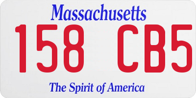 MA license plate 158CB5