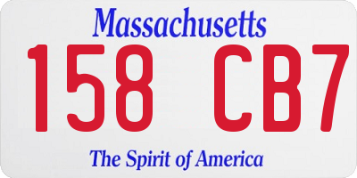 MA license plate 158CB7