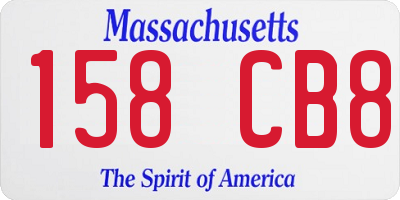 MA license plate 158CB8