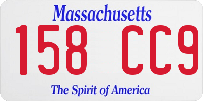 MA license plate 158CC9