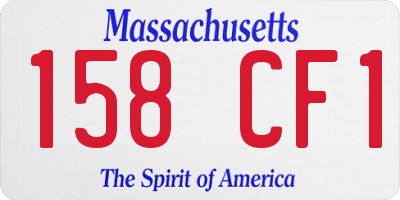 MA license plate 158CF1