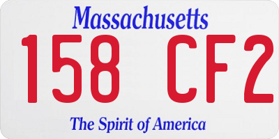 MA license plate 158CF2