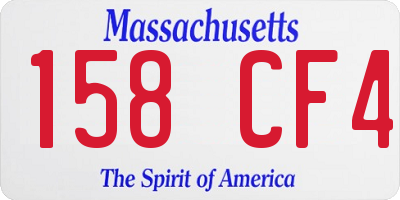 MA license plate 158CF4