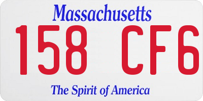 MA license plate 158CF6