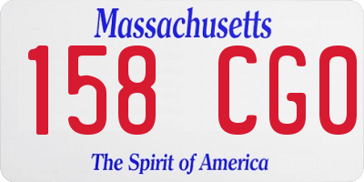 MA license plate 158CG0