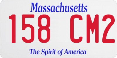 MA license plate 158CM2