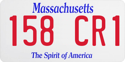 MA license plate 158CR1