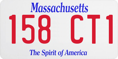 MA license plate 158CT1