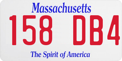 MA license plate 158DB4
