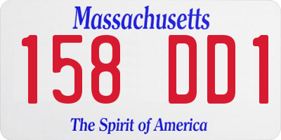 MA license plate 158DD1
