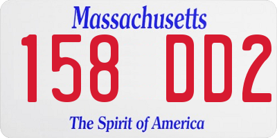 MA license plate 158DD2