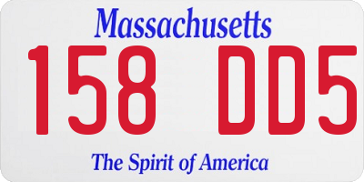 MA license plate 158DD5
