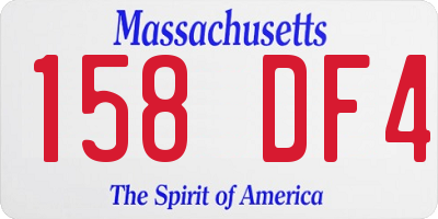 MA license plate 158DF4