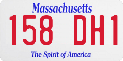MA license plate 158DH1