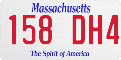 MA license plate 158DH4