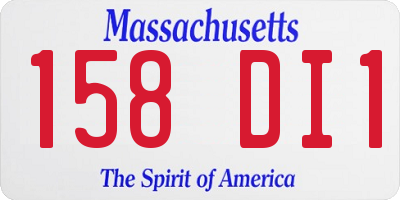 MA license plate 158DI1