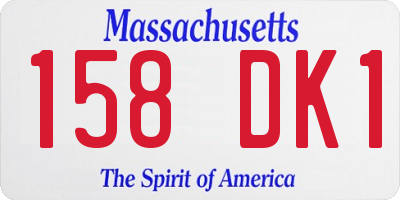 MA license plate 158DK1