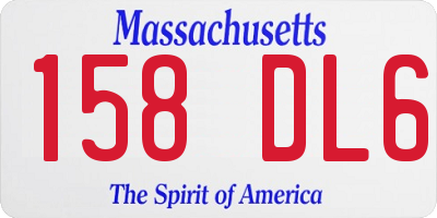 MA license plate 158DL6