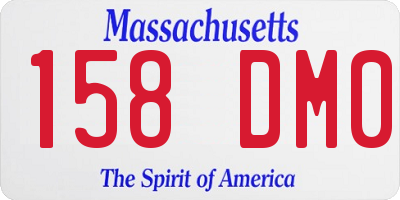 MA license plate 158DM0