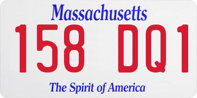 MA license plate 158DQ1