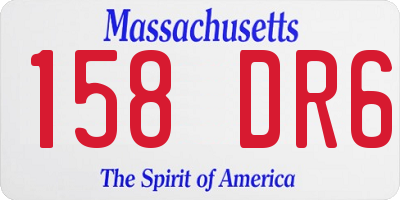 MA license plate 158DR6