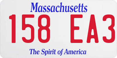 MA license plate 158EA3
