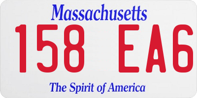 MA license plate 158EA6