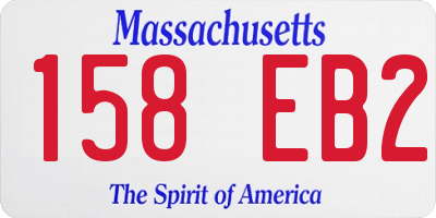 MA license plate 158EB2