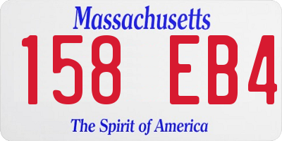 MA license plate 158EB4