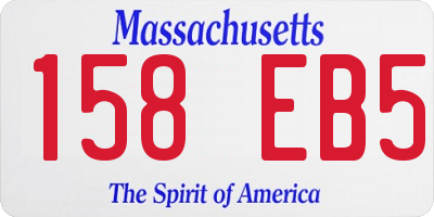 MA license plate 158EB5