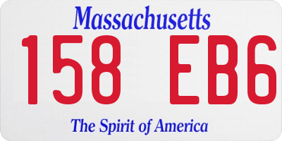 MA license plate 158EB6