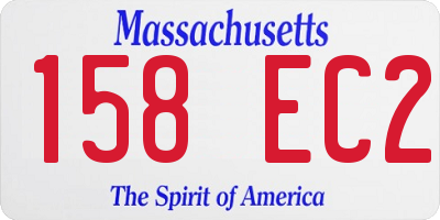 MA license plate 158EC2