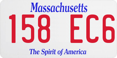 MA license plate 158EC6