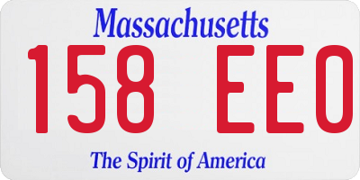 MA license plate 158EE0