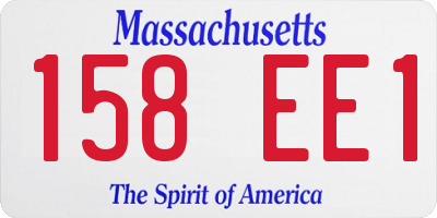 MA license plate 158EE1