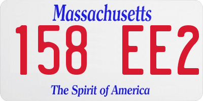 MA license plate 158EE2