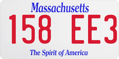 MA license plate 158EE3