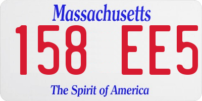 MA license plate 158EE5