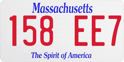 MA license plate 158EE7