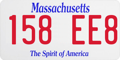 MA license plate 158EE8