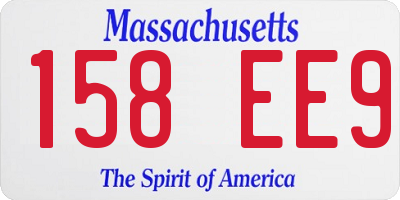 MA license plate 158EE9