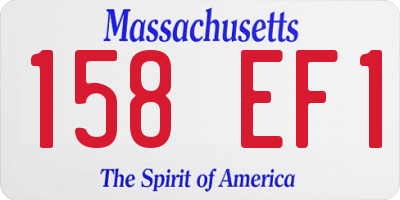 MA license plate 158EF1