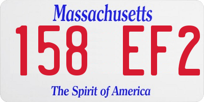 MA license plate 158EF2
