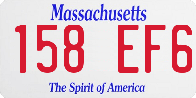 MA license plate 158EF6