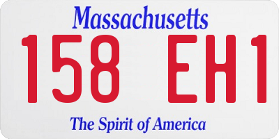 MA license plate 158EH1
