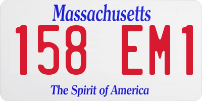 MA license plate 158EM1