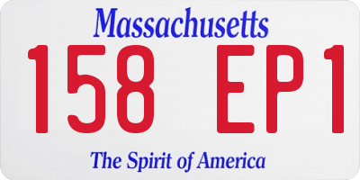 MA license plate 158EP1
