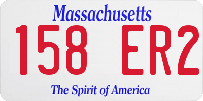 MA license plate 158ER2