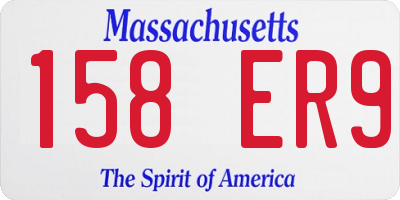 MA license plate 158ER9